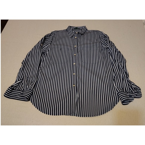 LRL Lauren Jeans Co Ralph Lauren Striped Button Down Shirt Large Cotton MM - Picture 1 of 9